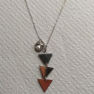 Women's silver necklace with pendant